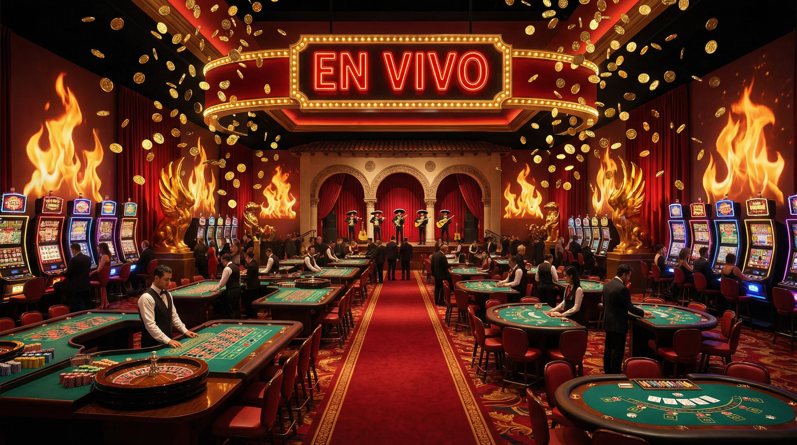 sombrero de casino rojo